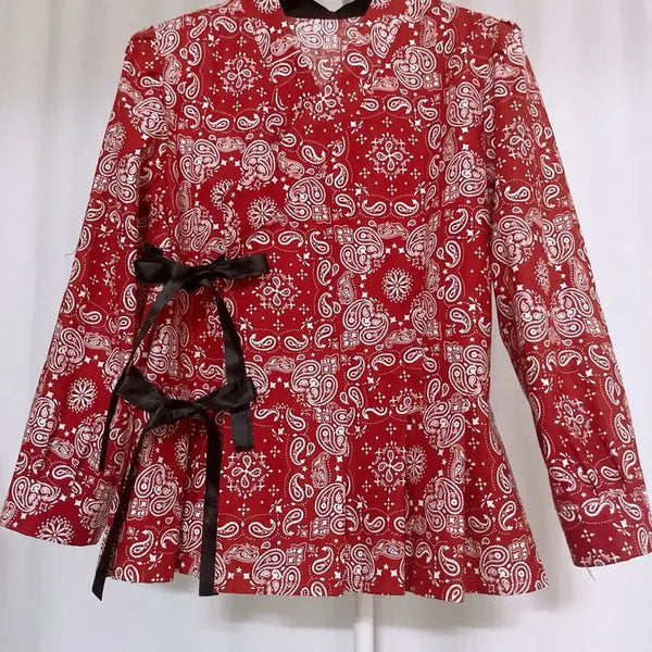 [BUNJANG] Handmade Seven-Quarter Sleeve Blouse Jeogori / 칠부 블라우스 저고리(핸드메이드) 새상품