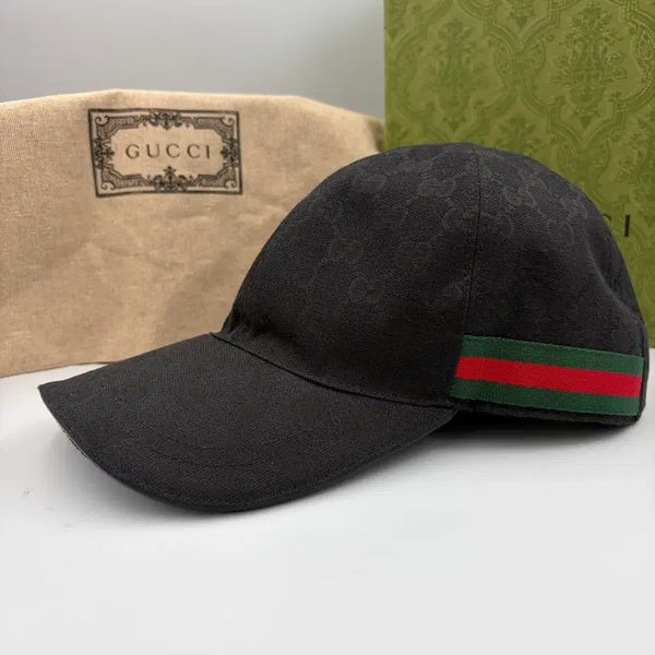 [BUNJANG] Gucci Web Detail GG Supreme Canvas Baseball Cap / [정품/백화점판] 구찌 웹 디테일 GG 슈프림 캔버스 베이스볼 캡모자