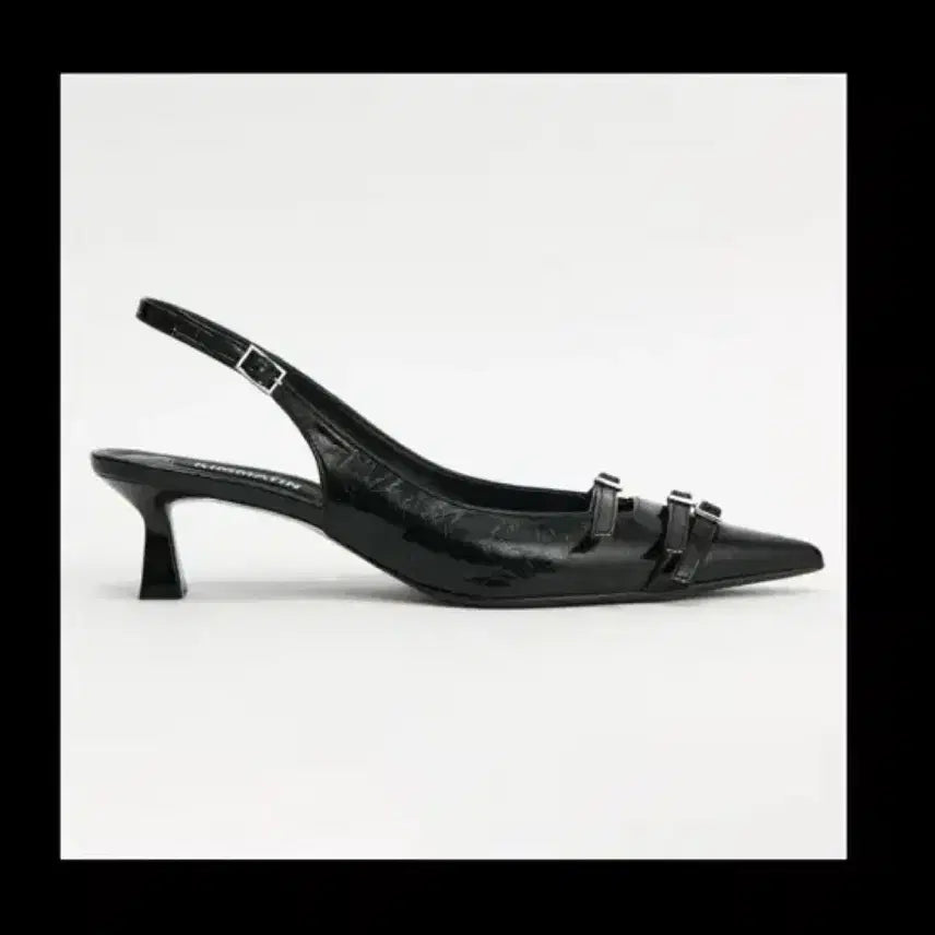 [BUNJANG] Matine Kim Buckle Stiletto Slingback Heels Black / 마뗑킴 킴마틴 버클 스틸레토 슬링백 힐 구두 블랙