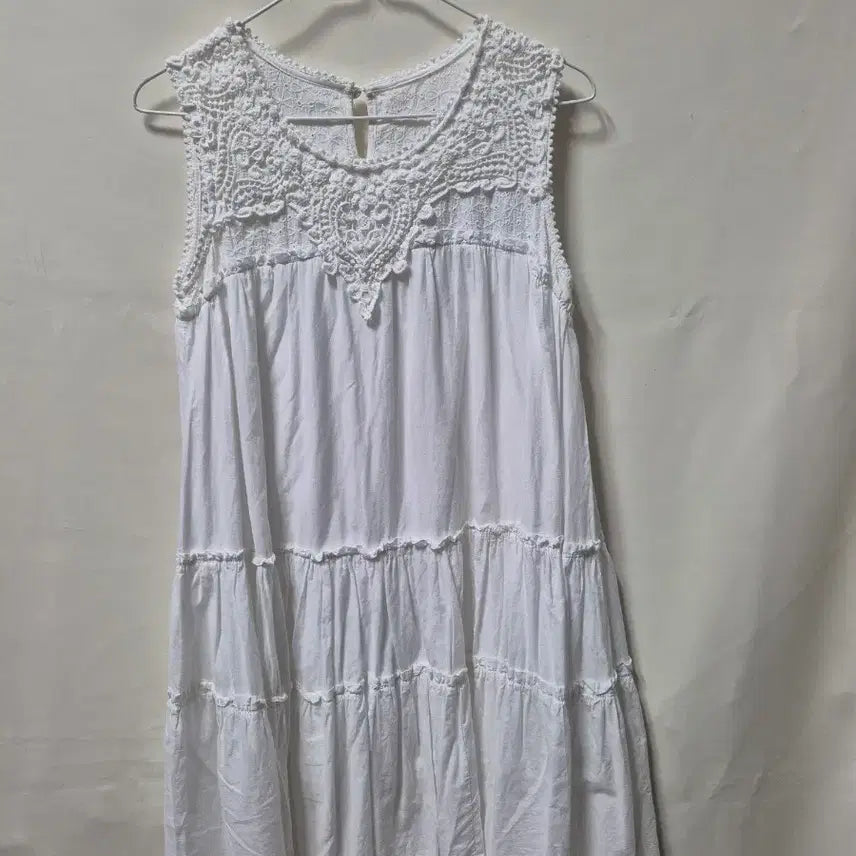[BUNJANG] White Lace Sleeveless Dress / 레이스 민소매 원피스S 외 3개