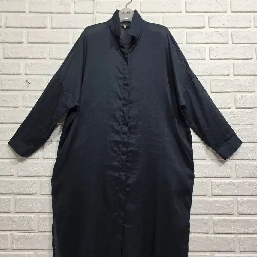 [BUNJANG] Esae Linen See-through Dress (Size 66-88) / 이새 린넨 시스루  원피스66ㅡ88