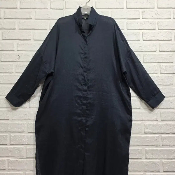 [BUNJANG] Esae Linen See-through Dress (Size 66-88) / 이새 린넨 시스루  원피스66ㅡ88