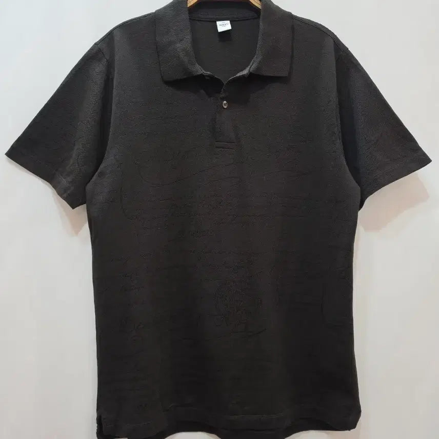 [BUNJANG] Berluti Scritto Jacquard Polo Pique T-Shirt - Earth Brown / (정품)벨루티 스크리토 자카드 폴로 피케 티셔츠_24년 매장판