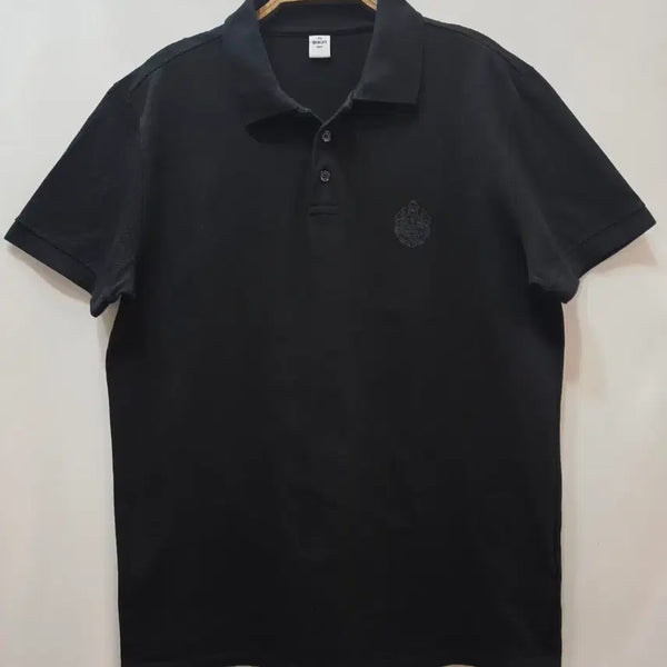 [BUNJANG] Berluti Logo Embroidered Black Pique Cotton Polo Shirt / (정품)벨루티 로고 자수 카라 폴로 셔츠 블랙_21년 매장판