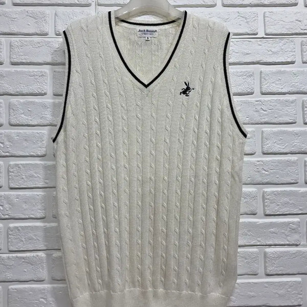 [BUNJANG] Parigates Jack Bunny Cable Knit Vest / 파리게이츠 잭바니 케이블 니트 베스트 5(100ㅡ105)