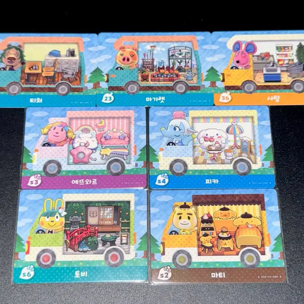 [BUNJANG] Animal Crossing Sanrio Collaboration Amiibo Cards Bundle Set / 동물의숲 산리오 마티 피카 토비 에뜨와르 4종 + 주민 아미보 카드 일괄