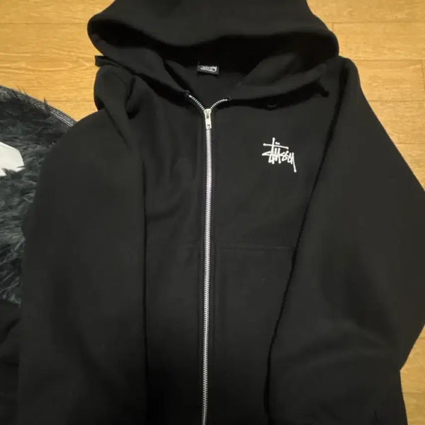 [BUNJANG] Stussy Hoodie Black / 스투시 후드집업 블랙