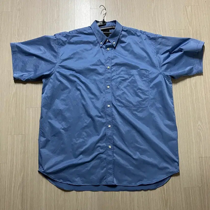 [BUNJANG] Daiwa Pier39 Tech Regular Collar Shirt S/S Blue / [L] 다이와 피어39 테크 레귤러 카라 셔츠 S/S 블루