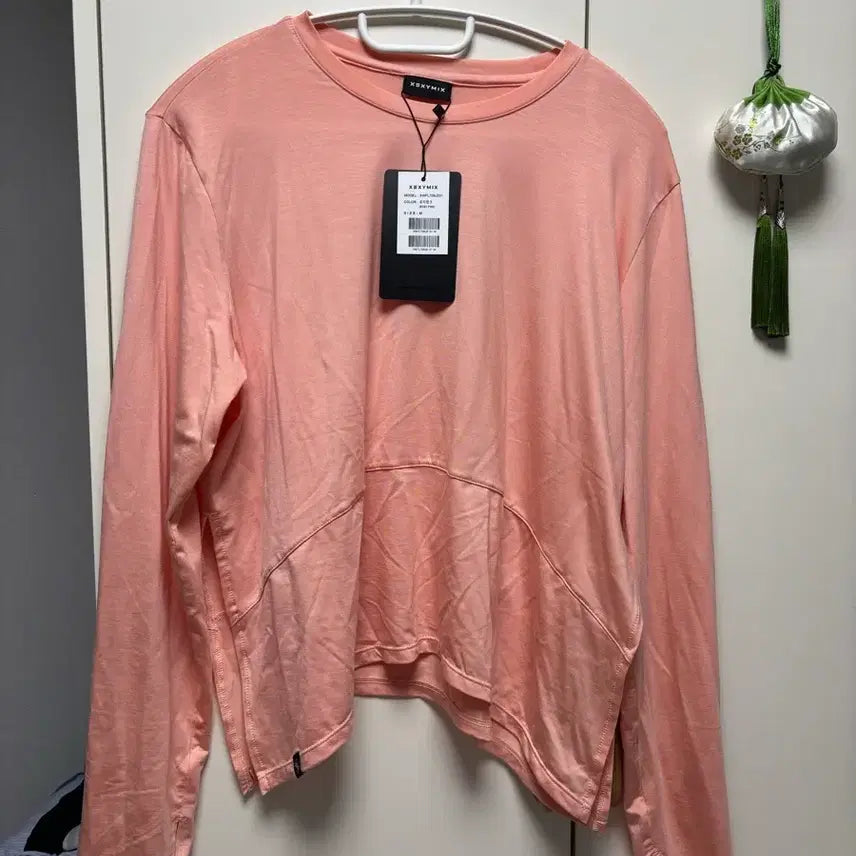 [BUNJANG] Xexymix Soft Side Slit Long Sleeve T-Shirt - Rosy Pink, Size M / (새상품)젝시믹스 소프트 사이드 슬릿 롱슬리브 로지핑크 M사이즈 긴팔 티셔츠