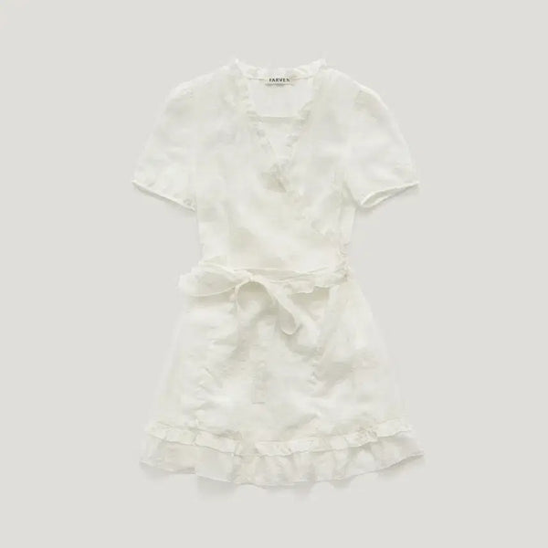 [BUNJANG] Farven Egg Wrap Dress Ivory M / Farven 파르벵 에그 랩 드레스 아이보리 M 사이즈