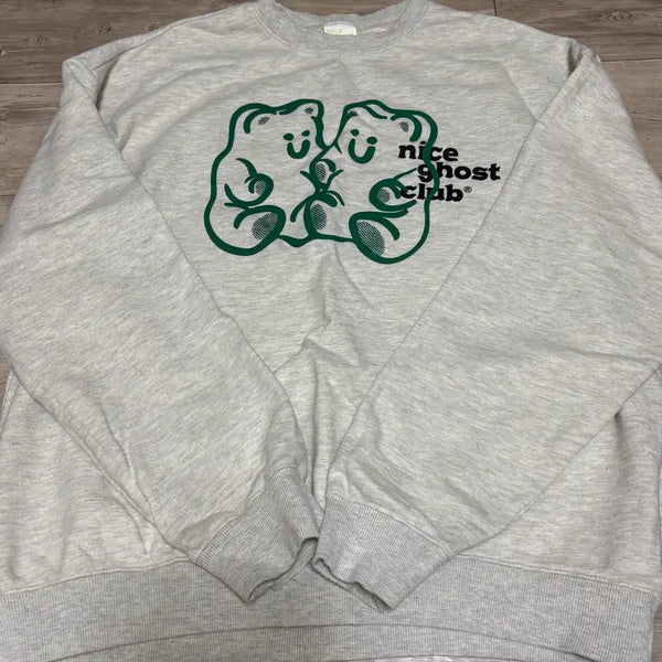 [BUNJANG] Nice Ghost Club Gummi Bear Sweatshirt Melange L / 나이스고스트클럽 구미 베어 맨투맨 멜란지 L