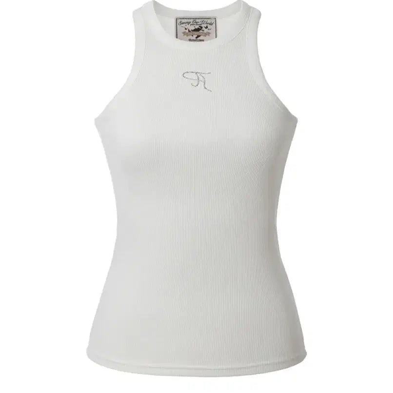 [BUNJANG] Third Time Jewel Tank Top Ivory White S / (새상품) 쓰리타임즈 쥬얼 탱크탑 아이보리 화이트 S