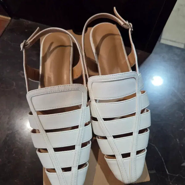 [BUNJANG] White Strap Sandals / 화이트 스트랩 샌들