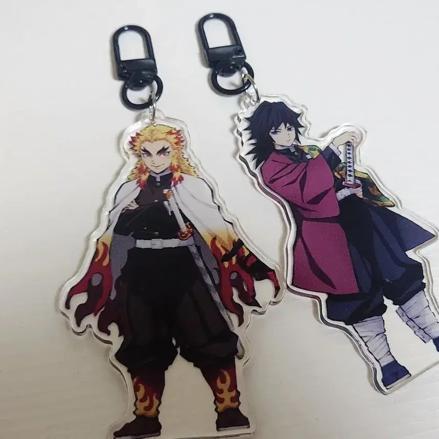 [BUNJANG] Demon Slayer Acrylic Keychain Rengoku / Tomioka Giyu / 귀멸의 칼날 아크릴 키링 렌고쿠 / 토미오카 기유