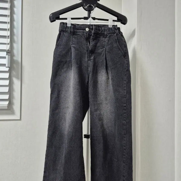 [BUNJANG] Roem Black Denim Wide Pants / 로엠 블랙데님바지