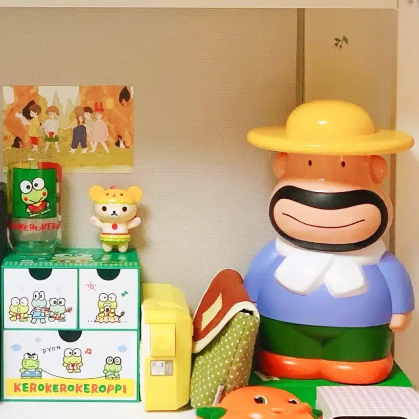 [BUNJANG] Vintage Karu Uncle Coin Bank / 고전 캐릭터 굿즈 일본 만화 인형 빈티지 카루아저씨 칼아저씨 30cm 초레어템 저금통