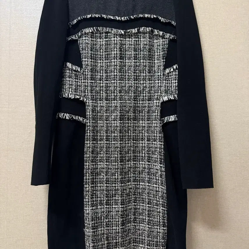 [BUNJANG] GGPX Tweed Color Block Black Dress M / (여성복) GGPX 트위드 배색 블랙 원피스 M