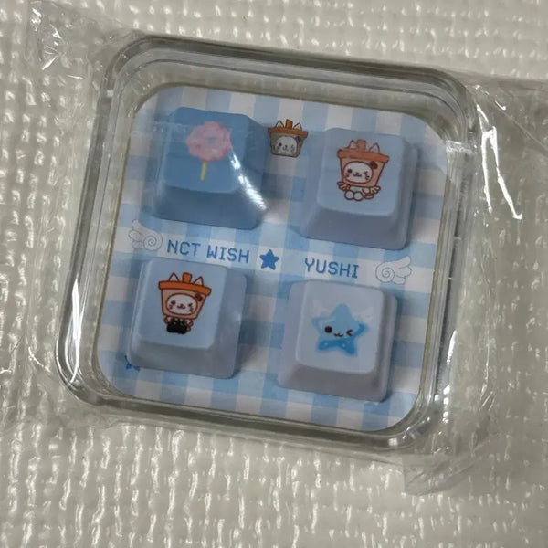 [BUNJANG] NCT WISH Yushi "Bubble Nyan" Login Keyboard Keycap (POB Rikusion) / 엔시티 위시 로그인 키보드 키캡 유우시 버블냥 양도 ㅅㅊ미공포리쿠시온