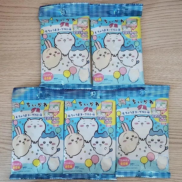 [BUNJANG] Chiikawa Lenticular Seal Yogurt Gummy 5-Pack / 치이카와 렌티큘러씰 요구르트구미 5팩