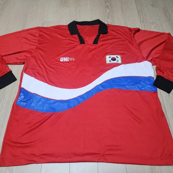 [BUNJANG] Unitel 90s National Football Team Jersey Size 105 / 유니텔) 90년대 디자인 국대 축구 유니폼 사이즈 105 판매합니다.