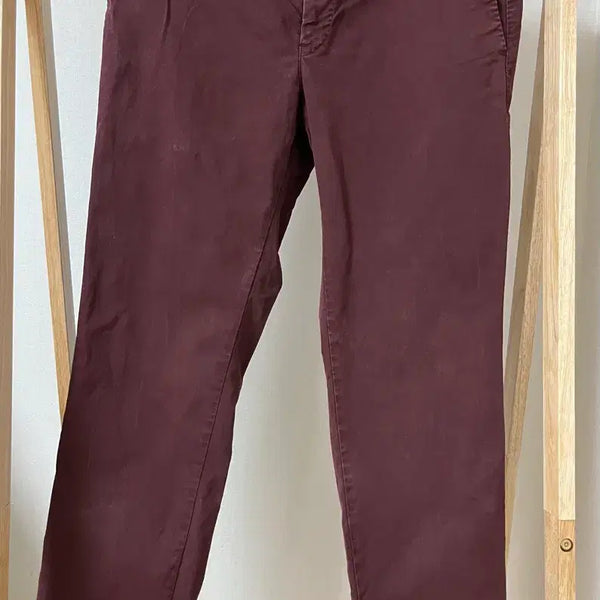 [BUNJANG] PT01 Super Slim Fit Burgundy Cotton Pants Size 48 / PT01 슈퍼 슬림핏 버건디 면바지 48 정품
