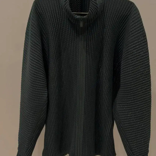 [BUNJANG] Homme Plissé Oversize Zip-Up Mesh Dark Green / [4] 옴므플리세 오버사이즈 집업 Mesh 다크그린