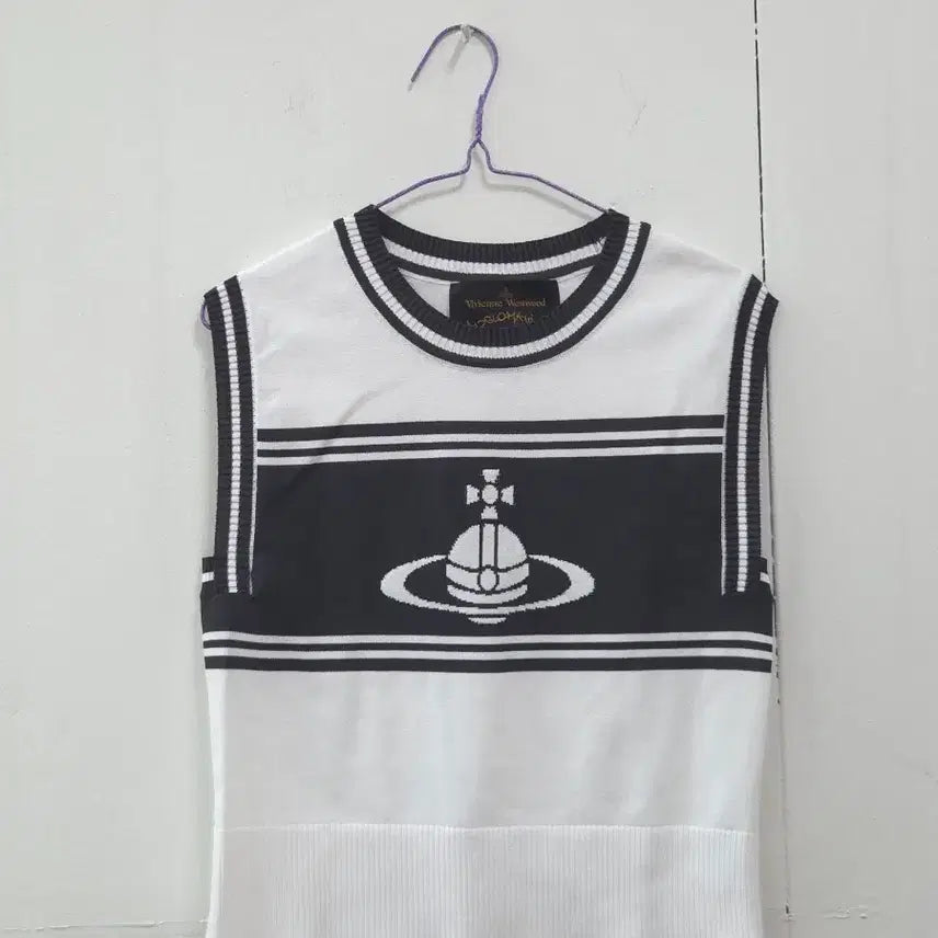 [BUNJANG] Vivienne Westwood Check Sleeveless Knit Top / 비비안 웨스트우드 체크 민소매 니트