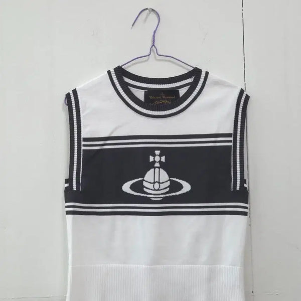 [BUNJANG] Vivienne Westwood Check Sleeveless Knit Top / 비비안 웨스트우드 체크 민소매 니트