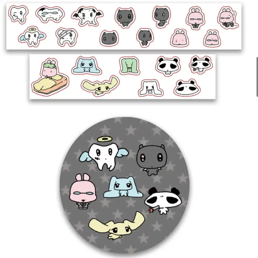 [BUNJANG] Juba Small Friends 3D Hologram Kiss Cut Sticker (1m) / 1m 주바 작은친구들 3D 홀로그램 키스컷