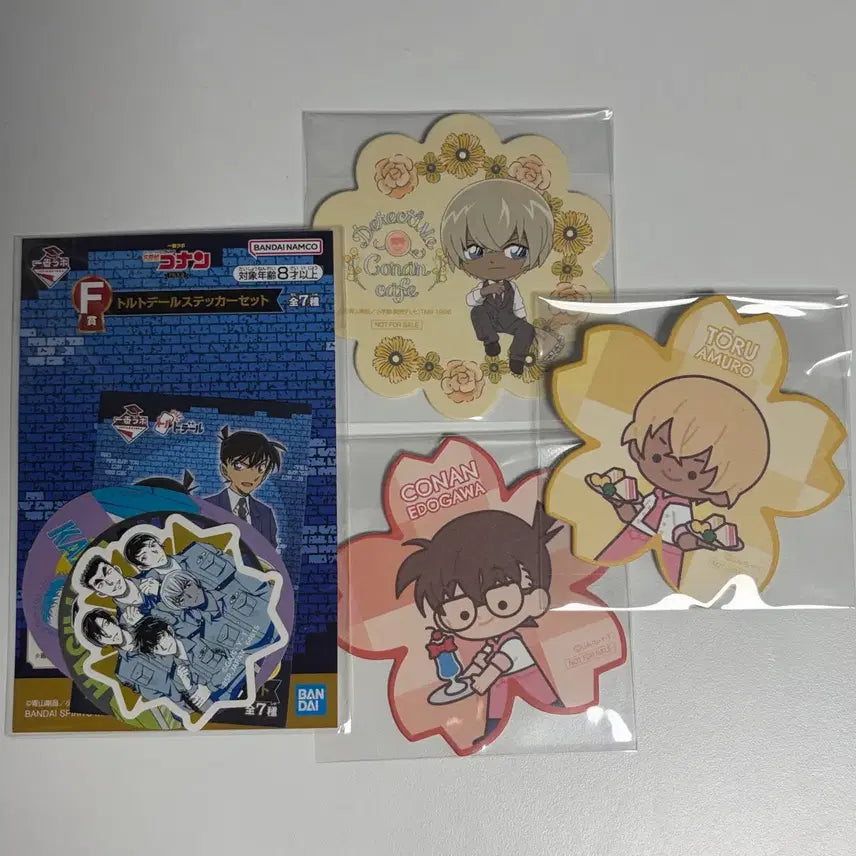 [BUNJANG] Detective Conan Ichiban Kuji Japan Cafe Coaster & Sticker Set / (가격내림) 명탐정코난 이치방 쿠지 코난 일본 카페 코스터 아무로토오루