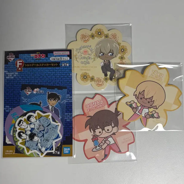 [BUNJANG] Detective Conan Ichiban Kuji Japan Cafe Coaster & Sticker Set / (가격내림) 명탐정코난 이치방 쿠지 코난 일본 카페 코스터 아무로토오루