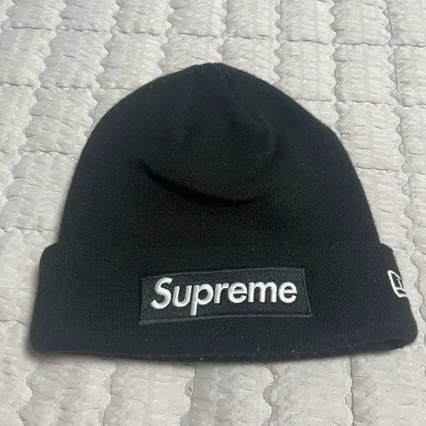 [BUNJANG] Supreme New Era Box Logo Beanie Black / 슈프림 뉴에라 박스로고 비니 블랙 - 24FW