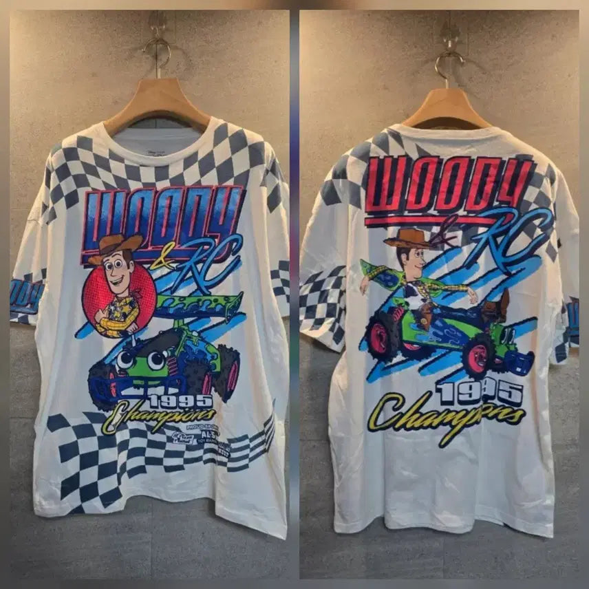 [BUNJANG] Disney Pixar Toy Story Woody RC Car T-Shirt XL / 토이 스토리. 오피셜굿즈. 정품. 티셔츠!