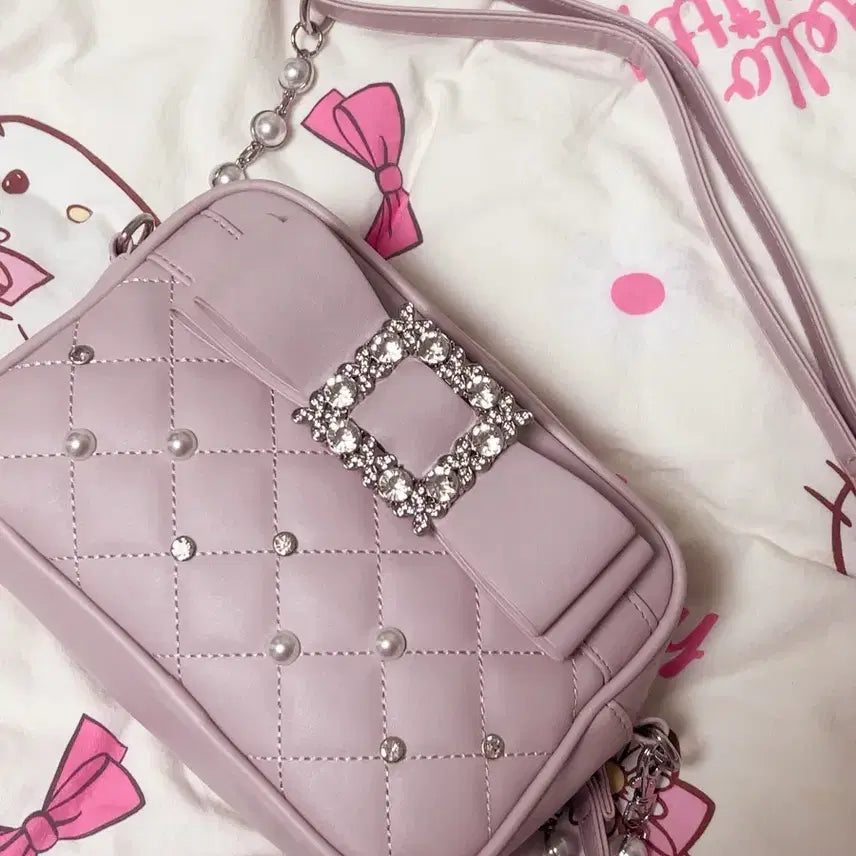 [BUNJANG] Noemie Ribbon Bijou Bag Pink / 노에미 noemie 리본 비쥬백 핑크 양산형 지뢰계