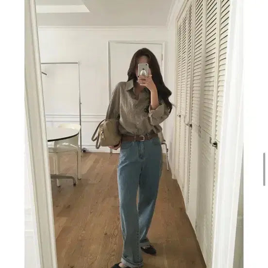[BUNJANG] Ganaesra Nuance Denim Long M New Arrival / 가내스라 누오스데님 롱 m 새상품