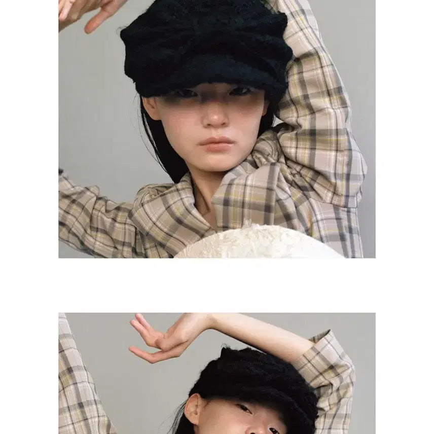 [BUNJANG] Awesome Needs Bellboy Cap Ribbon Wool Black / 어썸니즈 벨보이캡 리본 울 블랙