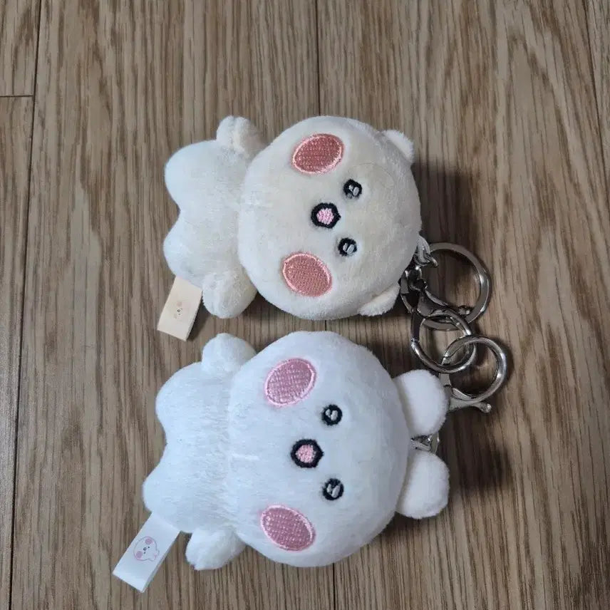 [BUNJANG] Bear and Rabbit Charm Keychain Set / 곰돌찡 토끼찡 키링 2개