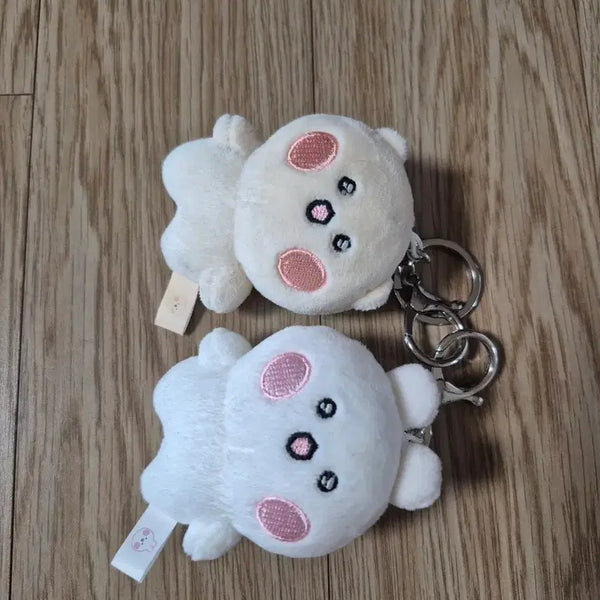 [BUNJANG] Bear and Rabbit Charm Keychain Set / 곰돌찡 토끼찡 키링 2개