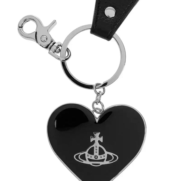 [BUNJANG] Vivienne Westwood Heart Charm Black / 비비안웨스트우드 하트 키링 블랙