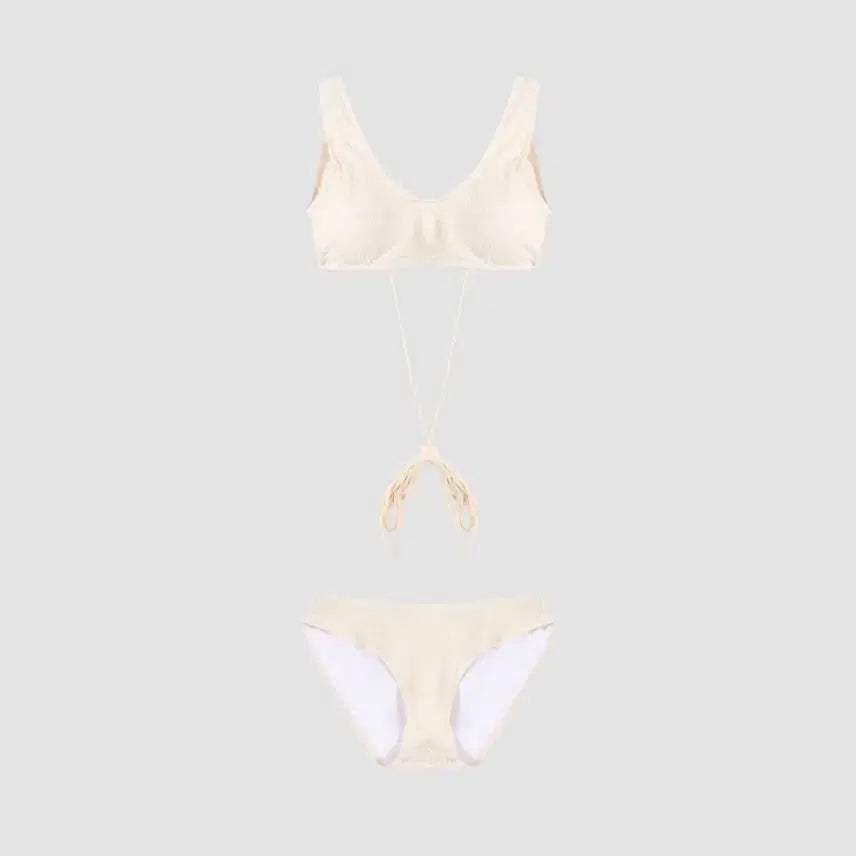 [BUNJANG] Trendy Apparel 3-Set Bikini Beige / 트렌디어패럴 비키니 3세트 베이지