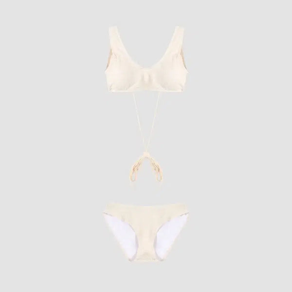 [BUNJANG] Trendy Apparel 3-Set Bikini Beige / 트렌디어패럴 비키니 3세트 베이지