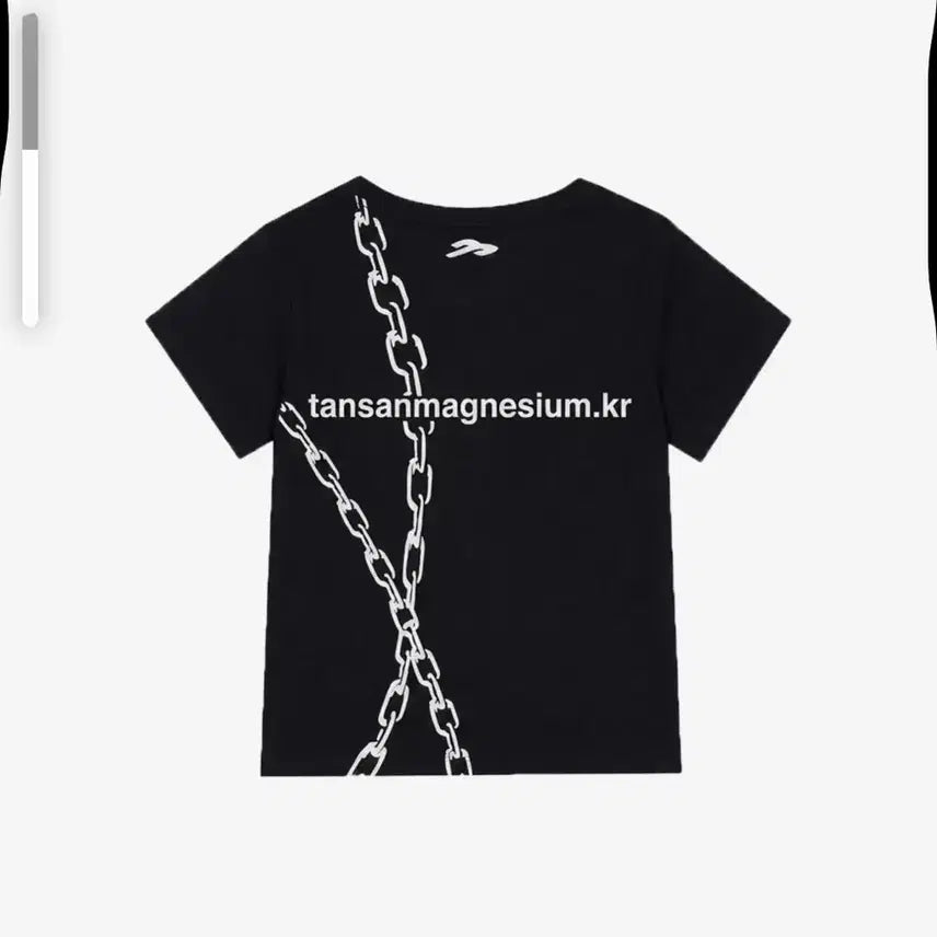 [BUNJANG] Carbon Magnesium Black Chain Short Sleeve T-Shirt / [새상품]탄산마그네슘 블랙체인 반팔티셔츠