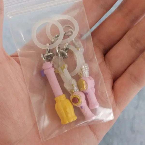 [BUNJANG] Magical Doremi Wizard Mejirushi Keyring Set (3 types) / [개봉미사용품] 마법사 프리큐어 메지루시 키링 3종