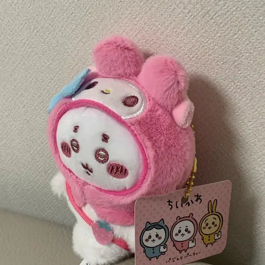 [BUNJANG] Cheekawa Strawberry My Melody Plush Keychain / 먼작귀 치이카와 딸기 마이멜로디 인형 키링