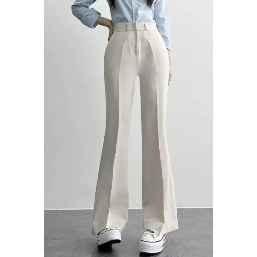 [BUNJANG] Ivory Bootcut Slacks (M) / 아이보리색 부츠컷 슬랙스(M)