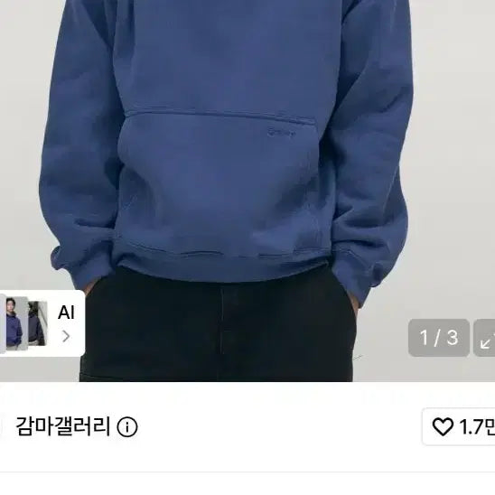 [BUNJANG] Gamma Gallery Black Hoodie / 감마갤러리 블랙 후드티