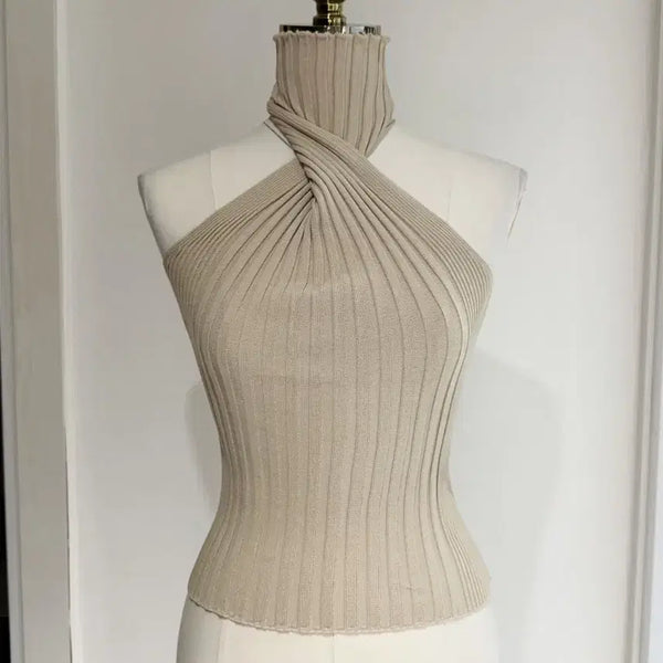 [BUNJANG] Halter Twist Sleeveless Top / 새제품) 홀터 꼬임 민소매 나시