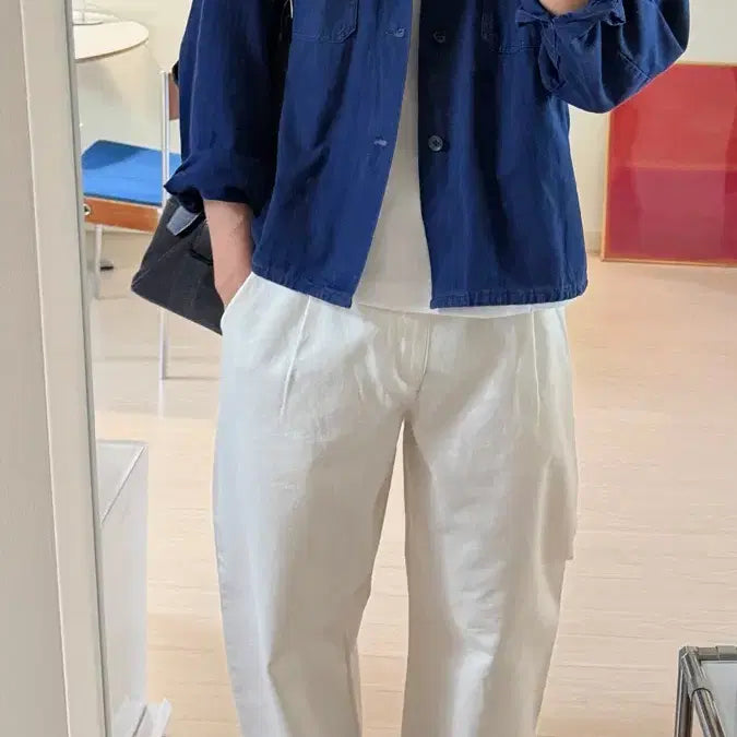[BUNJANG] 80s HBT Official Blue Work Jacket (Size 50) / 80s HBT 오피셜 블루 워크 자켓 50사이즈(국내 100-105)