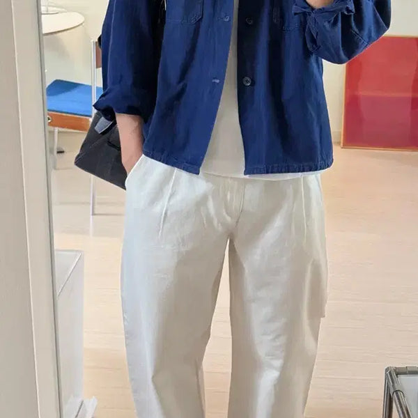 [BUNJANG] 80s HBT Official Blue Work Jacket (Size 50) / 80s HBT 오피셜 블루 워크 자켓 50사이즈(국내 100-105)
