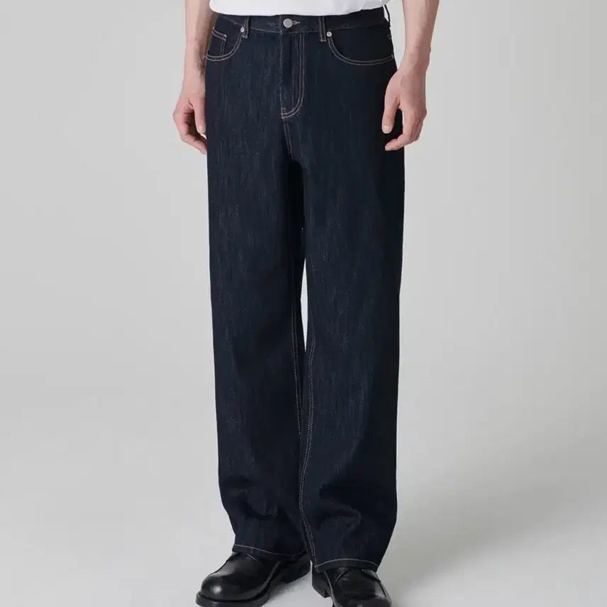 [BUNJANG] Musinsa Standard Linen-Like Wide Denim Pants / 무신사스탠다드 린넨 라이크 와이드 데님팬츠 30